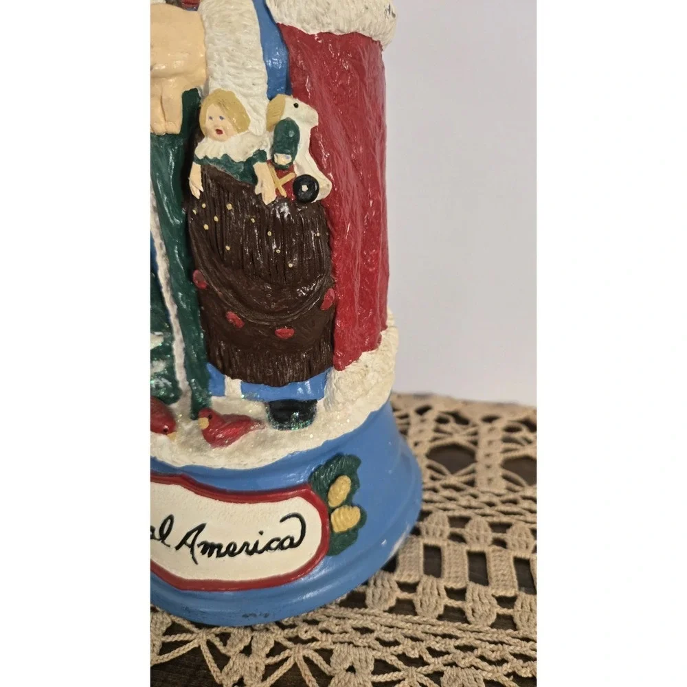 Colonial America Santa Figurine AU99 Patriotic Christmas Statue Vintage Decor